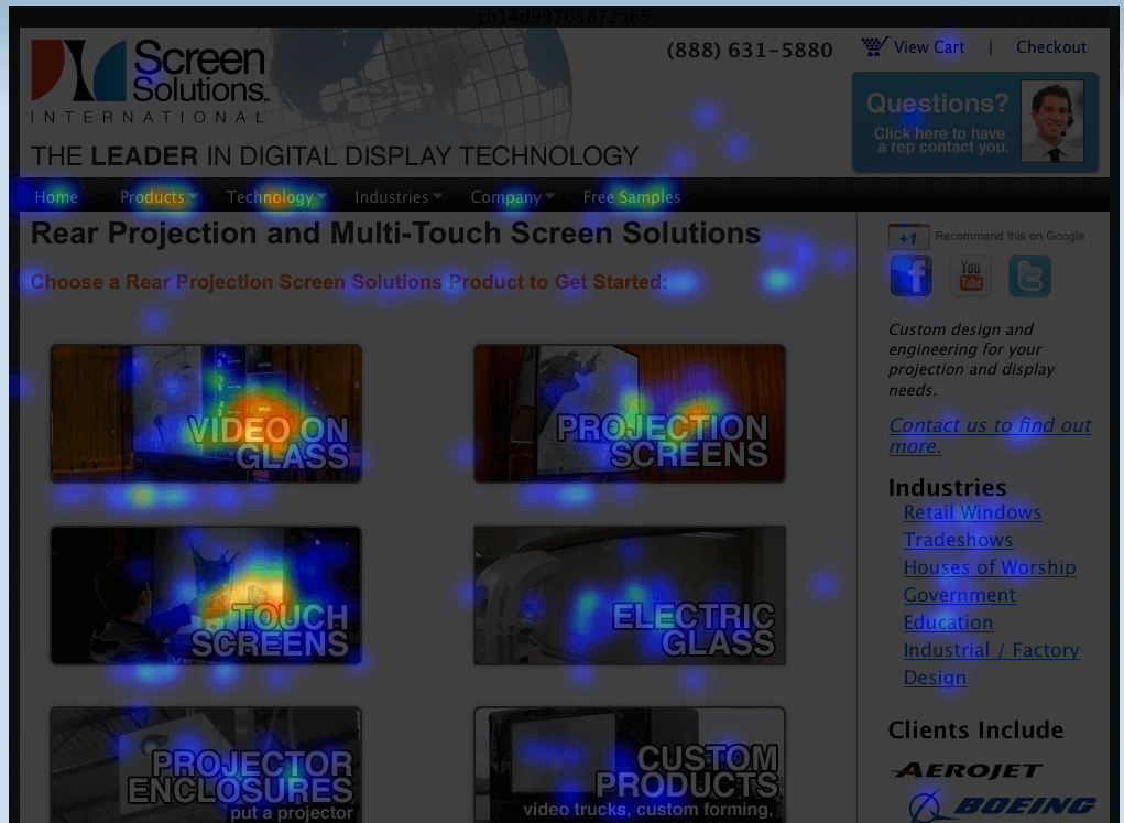 CrazyEgg heatmap