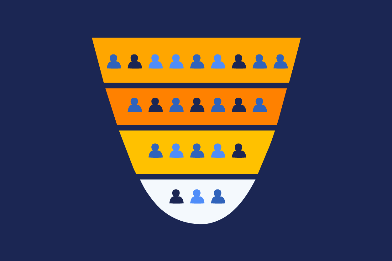 Conversion funnel illustration