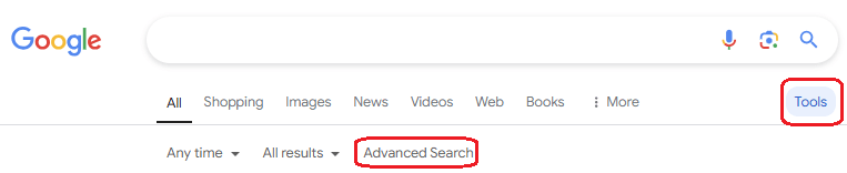 accessing google advanced search