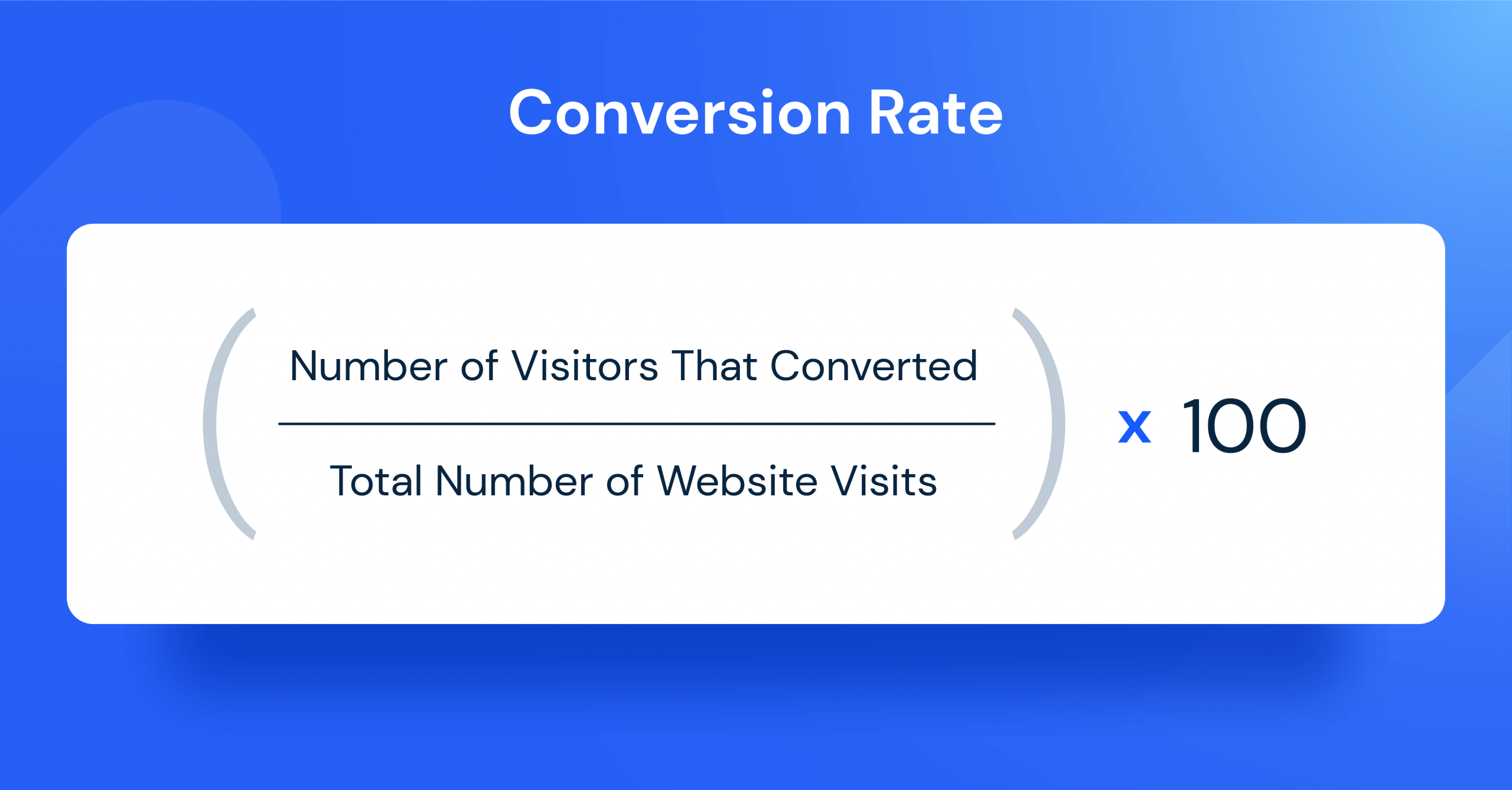 Conversion rate