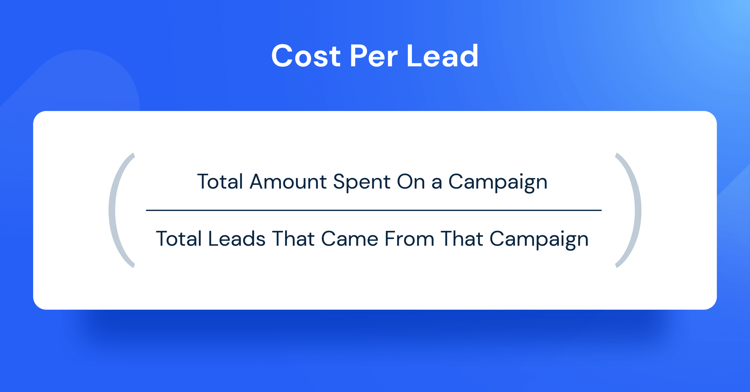 cost per lead formula