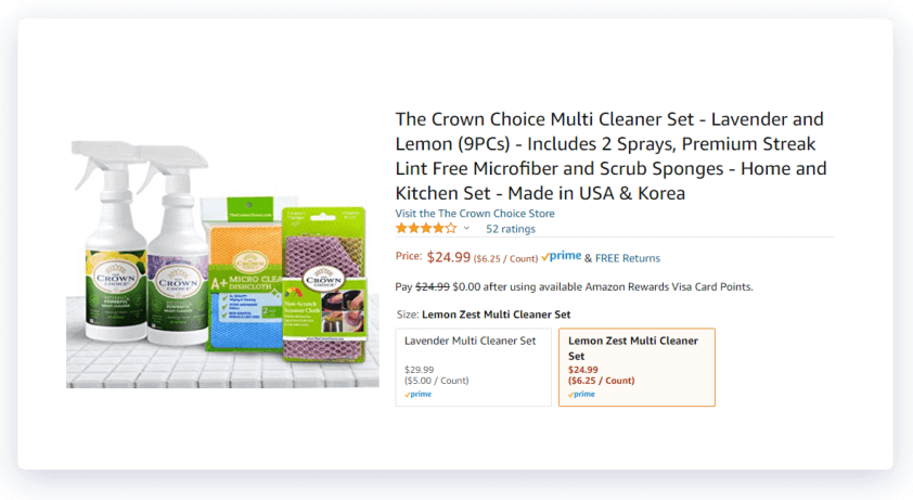 Crown choice multi cleaner set