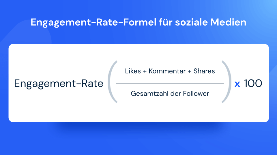 Engagement Rate Formel Social Media