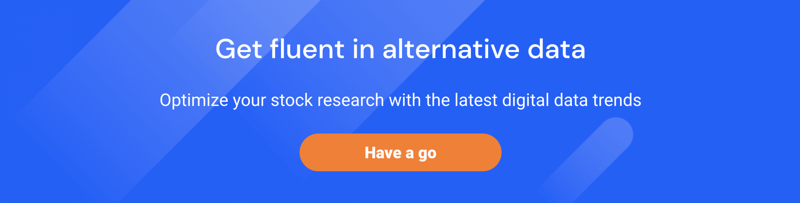 Get fluent in Alternative Data