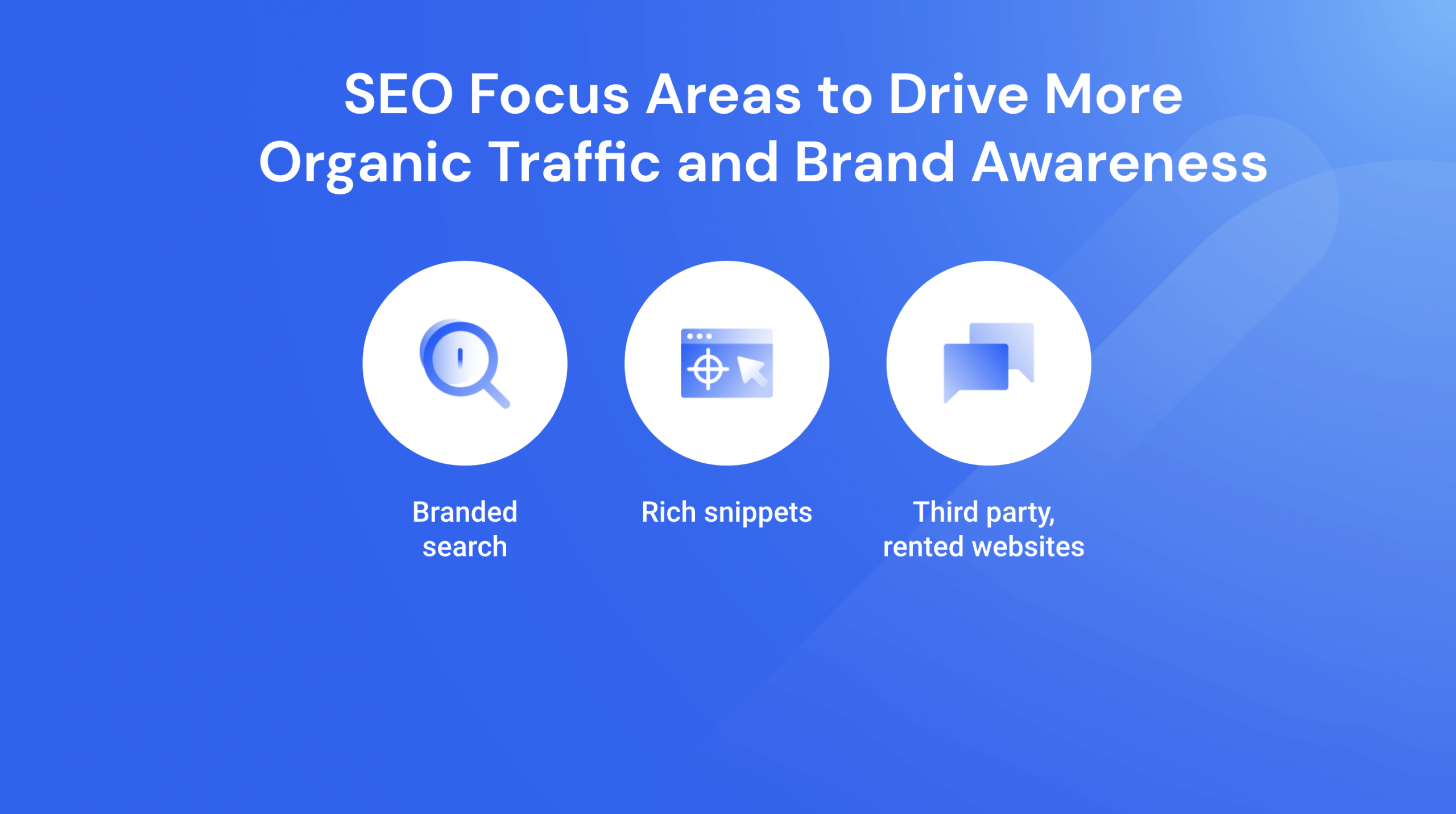 SEO focus areas that can help you drive more organic traffic and brand awareness