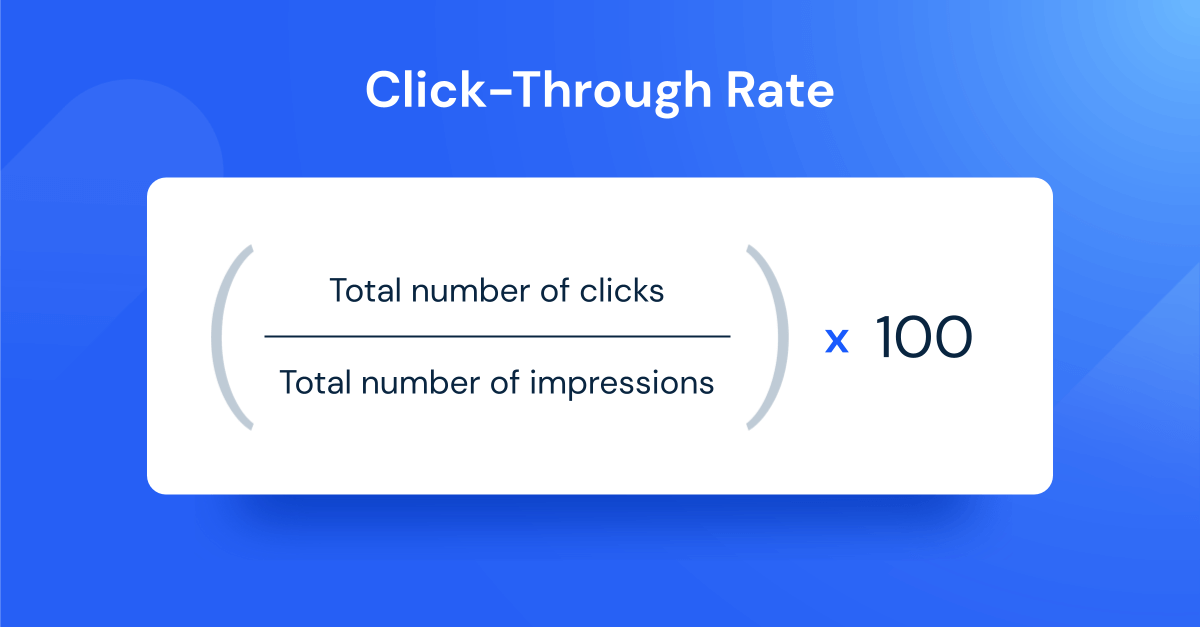 Click-through rate formula