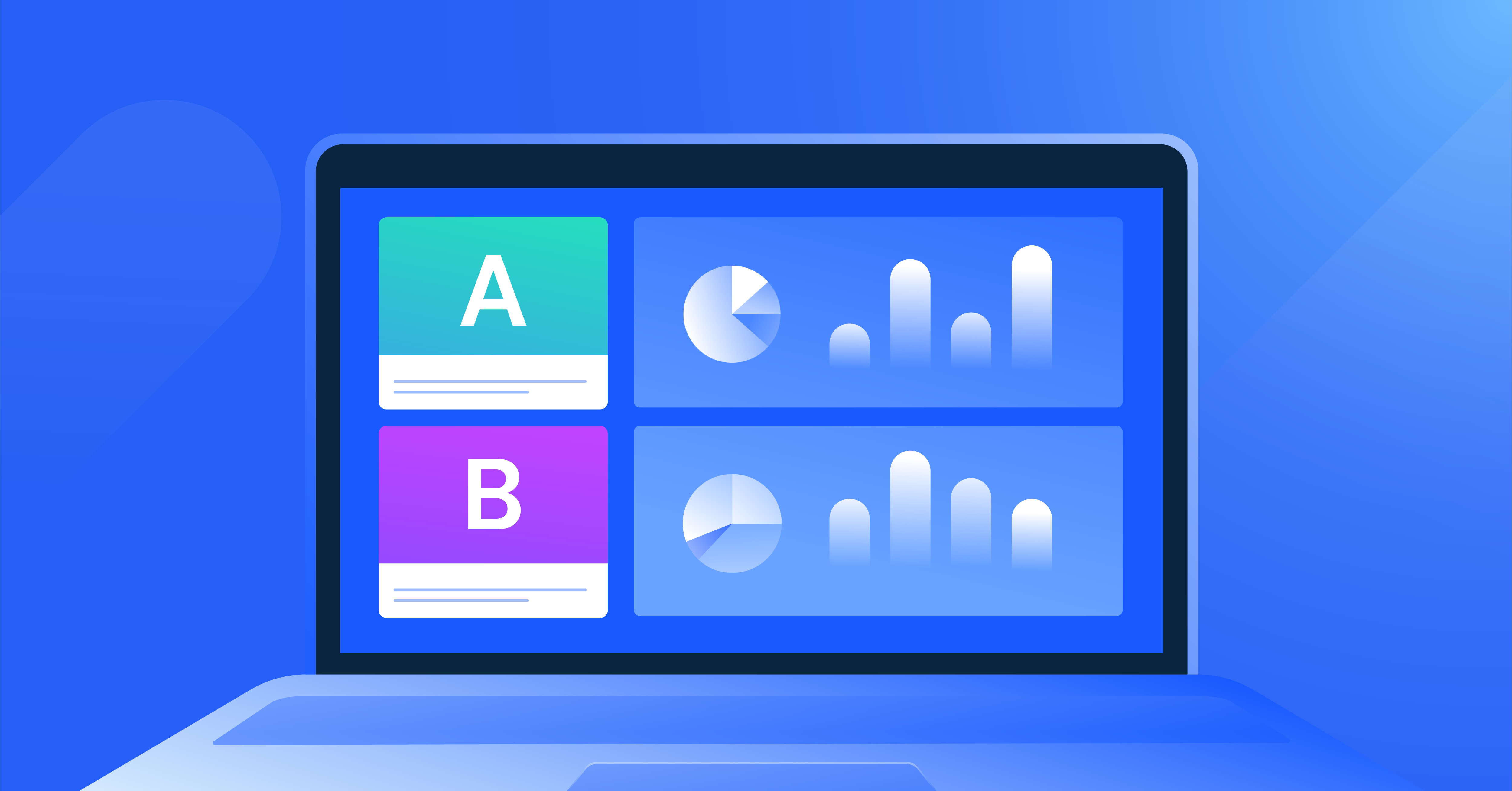 Illustration of A/B test representing PPC Strategy