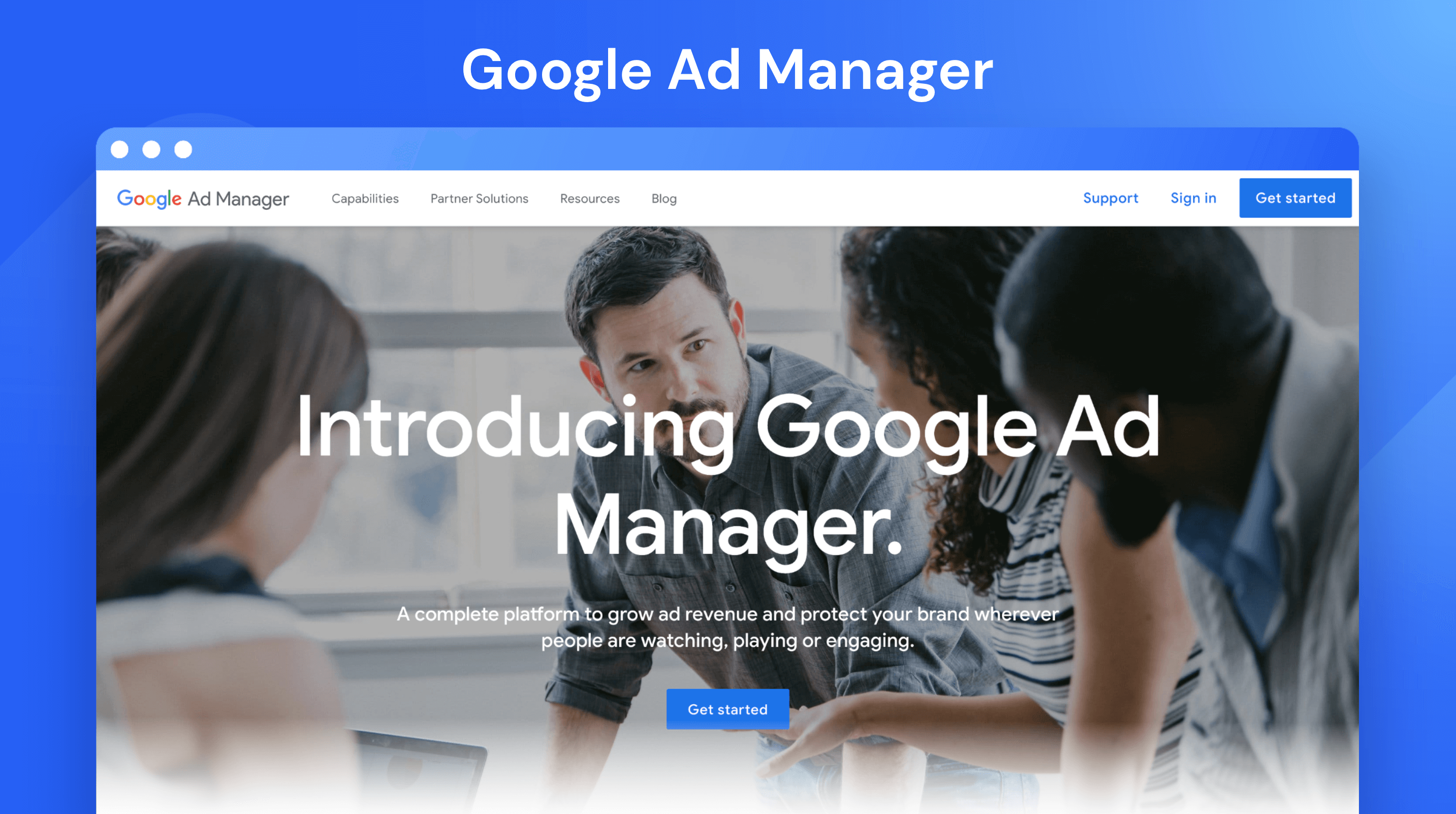 Google Ad Manager homepage for PPC Strategy