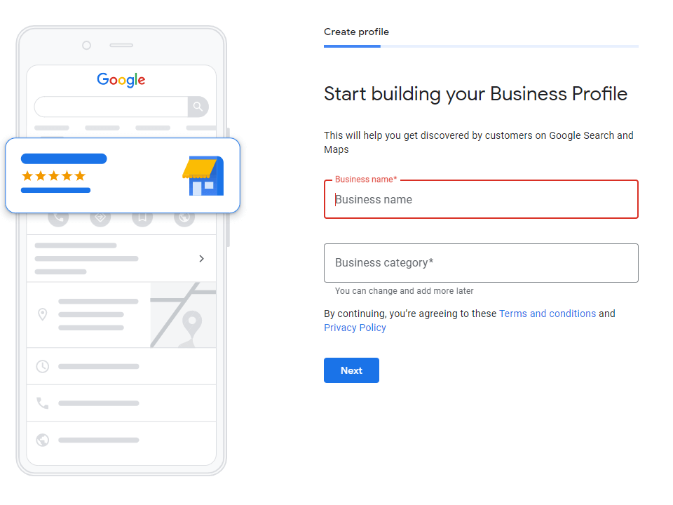 Google my business - Add business step 2