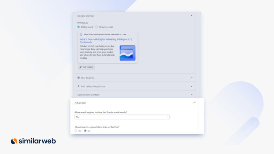 How to make an article no index in wordpress