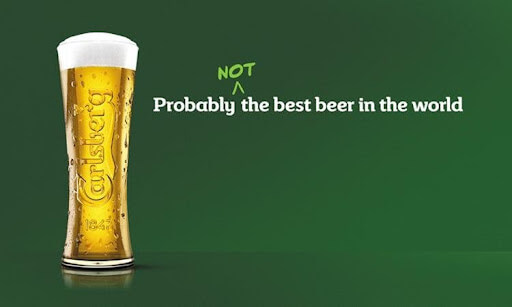 Carlsberg rebrand example for share of voice