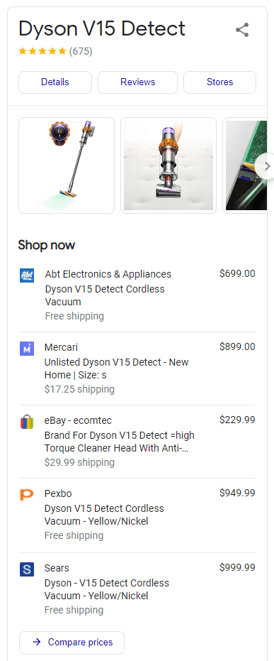 Dyson review and shop now on Google