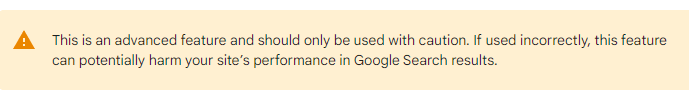 Google Disavow Tool warning