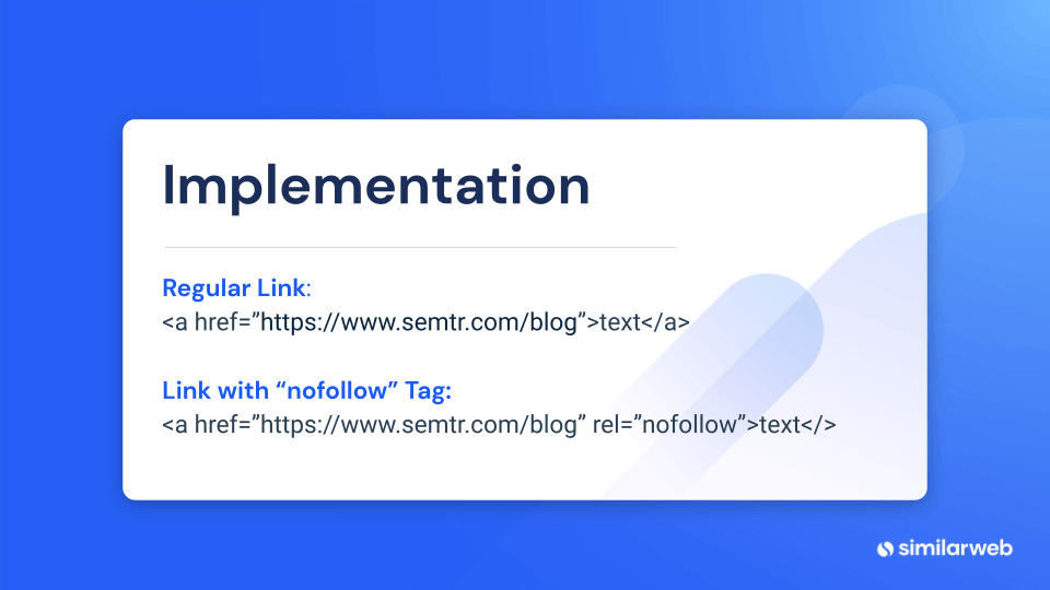 How to implement links no follow tags