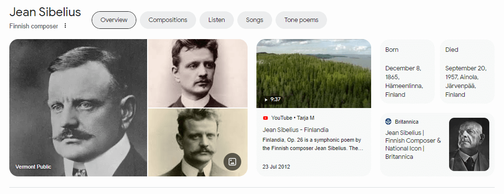 Jean Sibelius Knowledge Panel