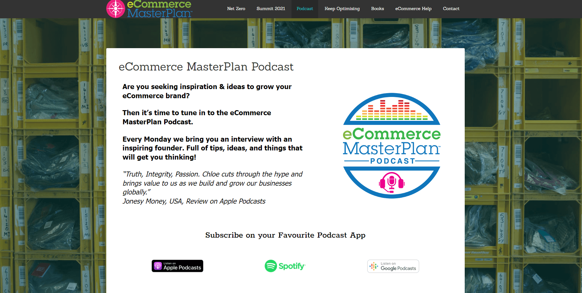 eCommerce masterplan