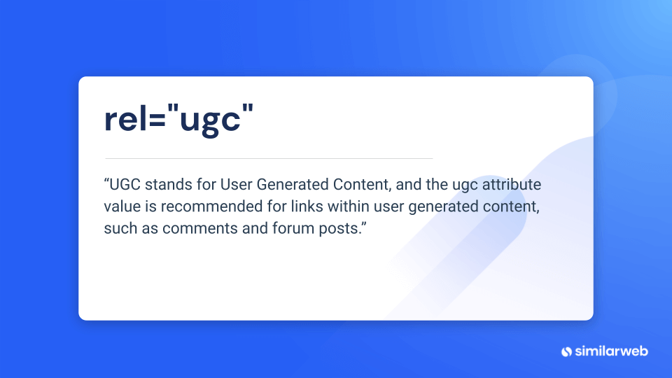 What is the rel=”ugc” attribute