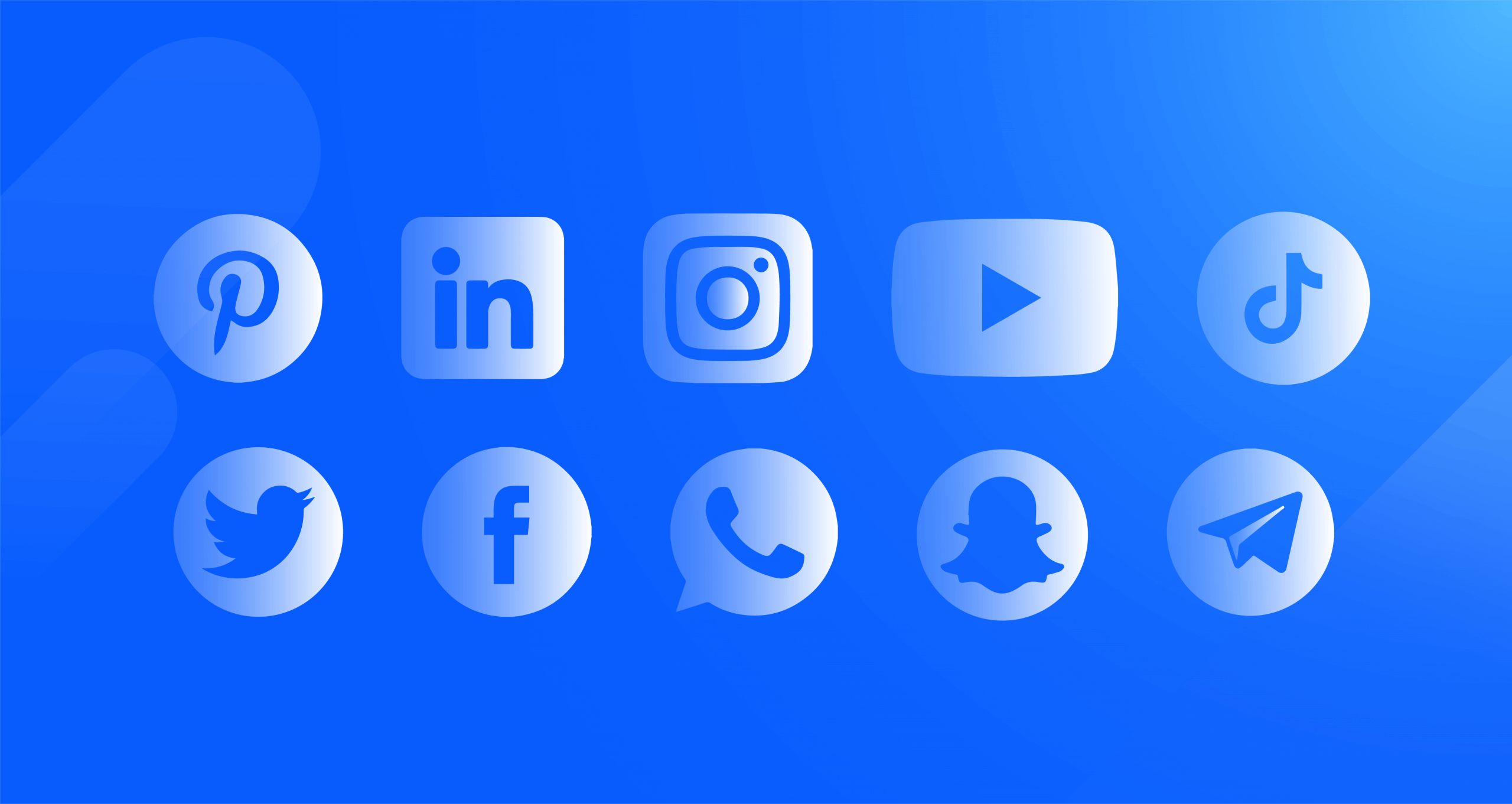 Image containing the icons of popular social media channels.