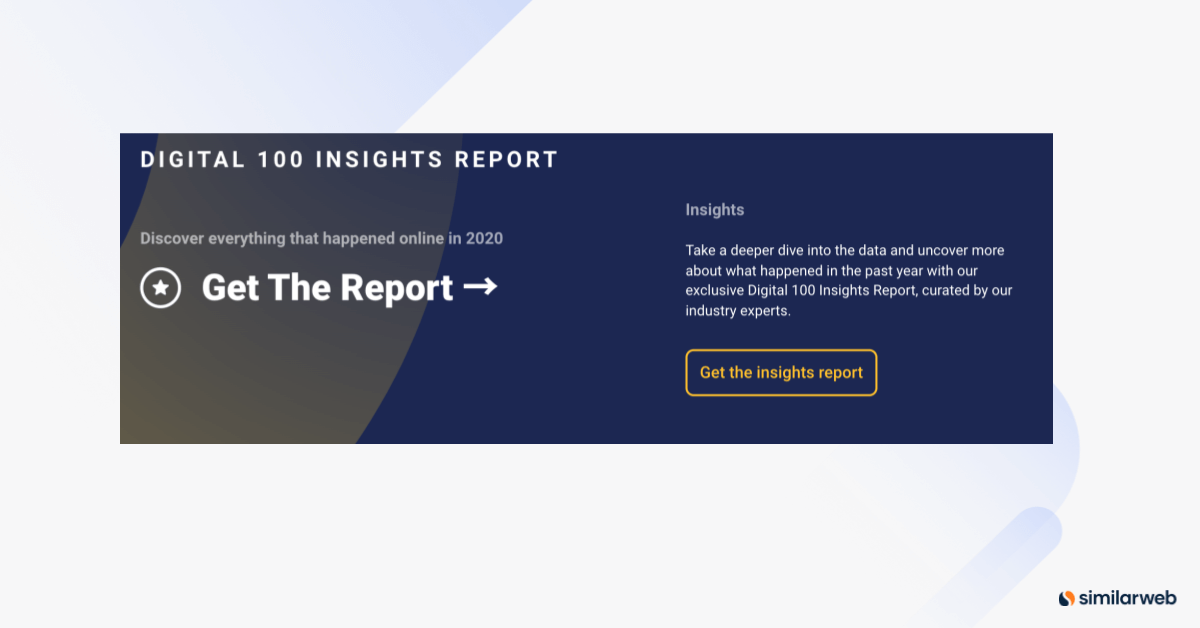 Similarweb Digital 100 CTA example.