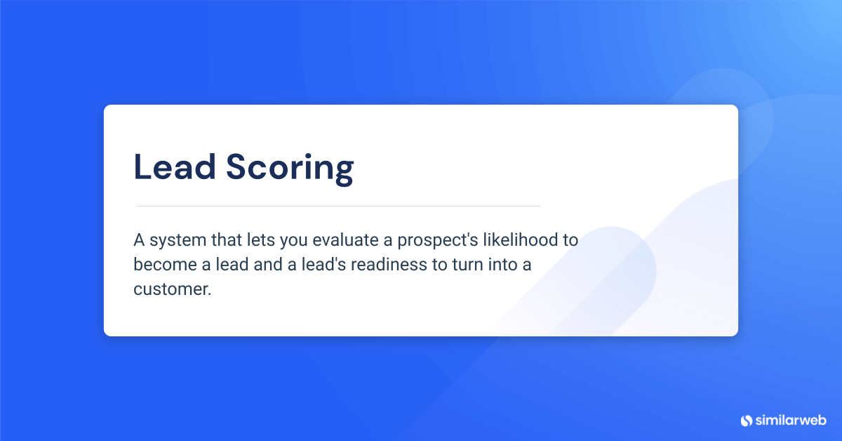 Lead scoring definition.