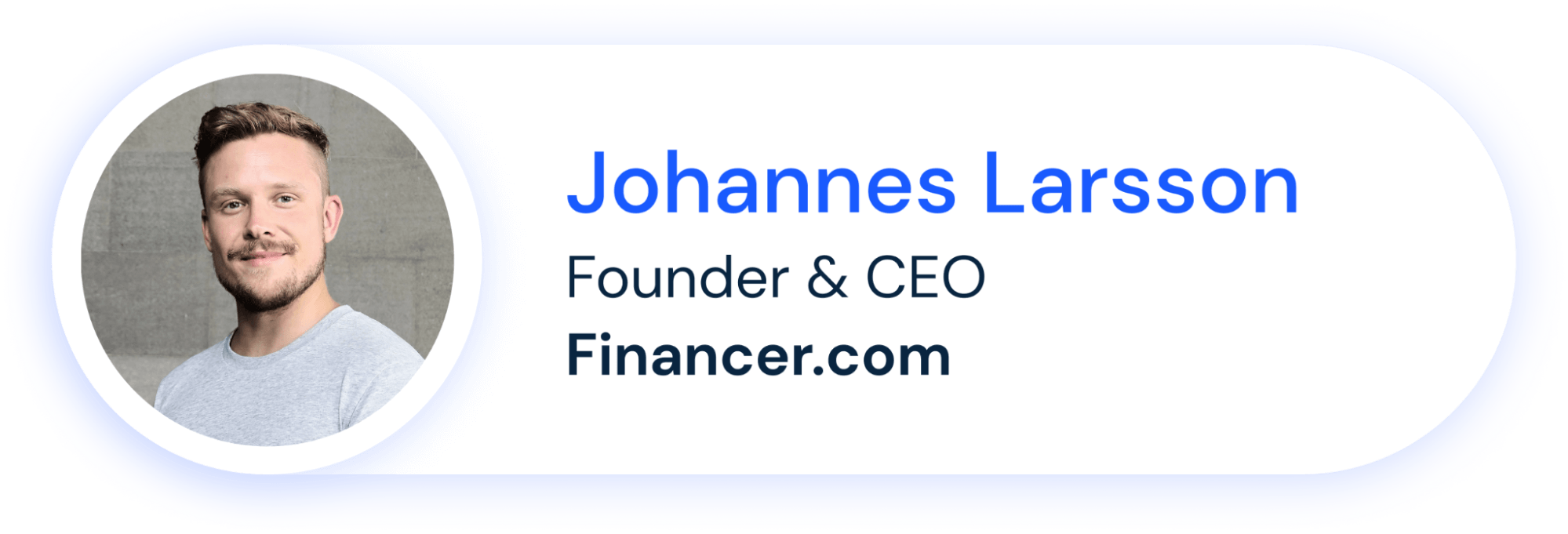 Johannes Larsson (founder & CEO, Financer.com)