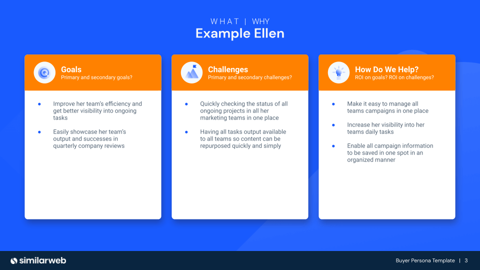 Buyer persona template slide example