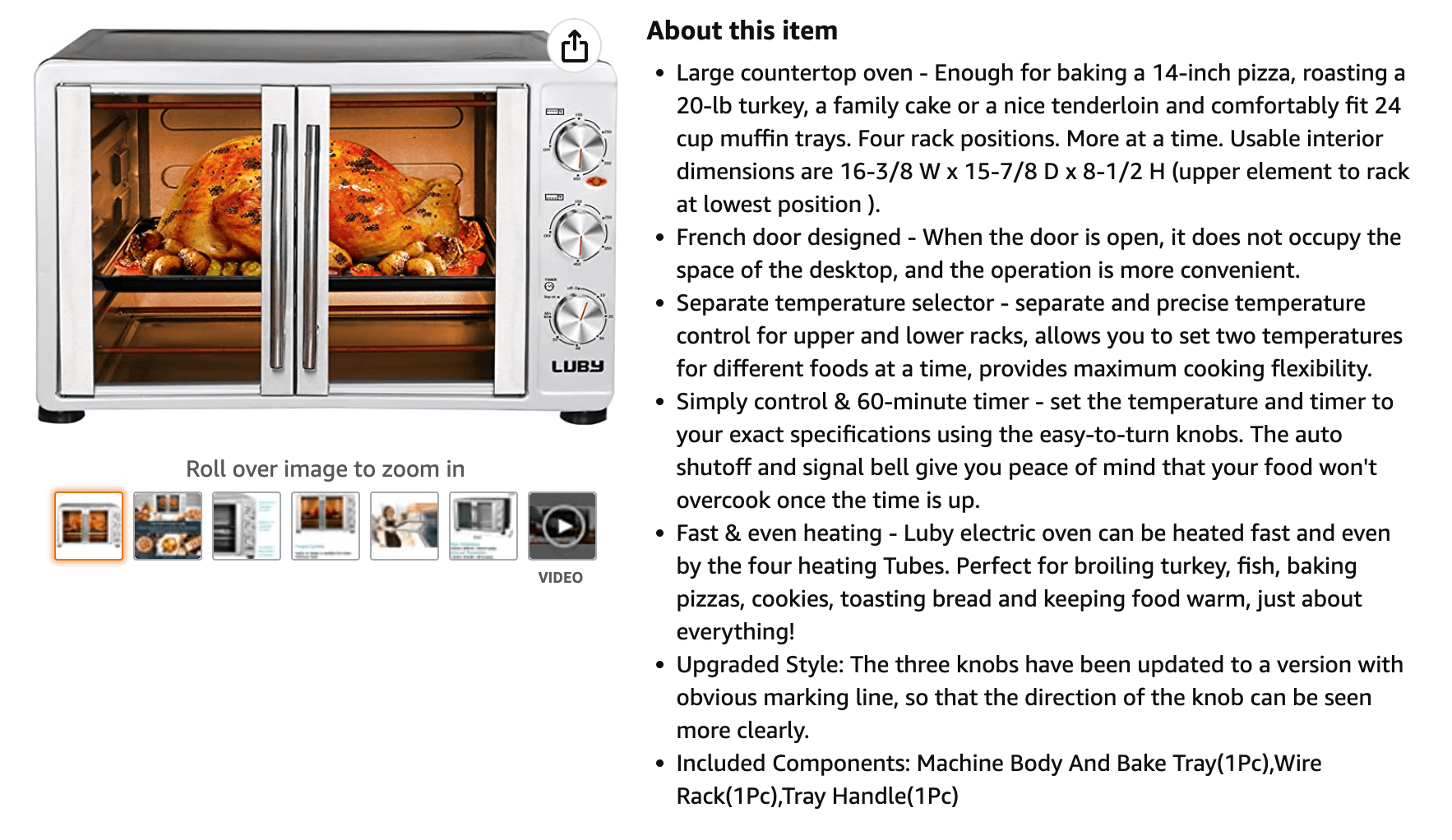 Amazon product description