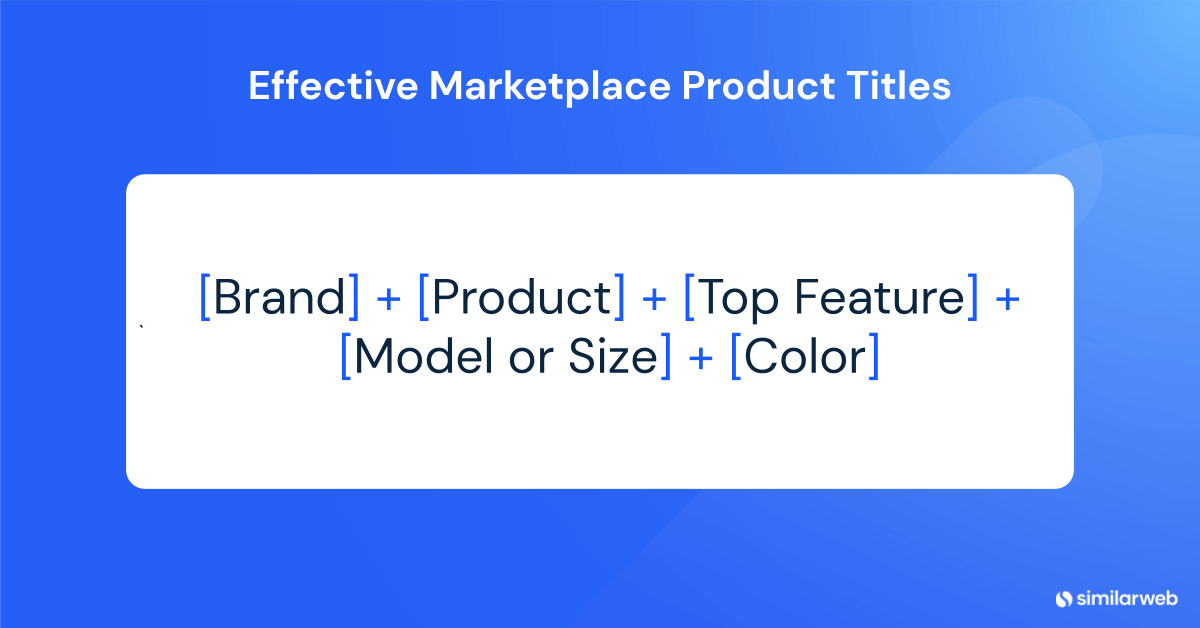 Formula for an effective product title.