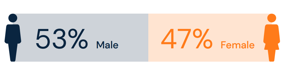 Demographic (gender) split for BNPL consumers