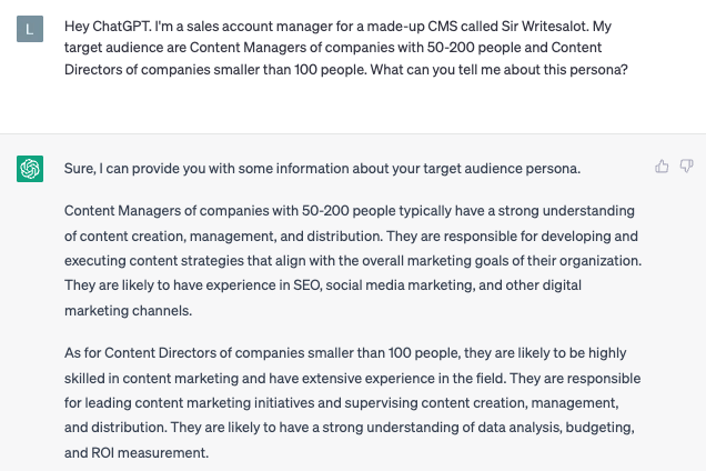 chatgpt content managers and content directors