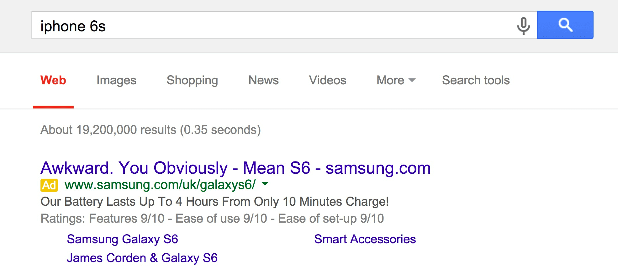 apple samsung brand bidding example