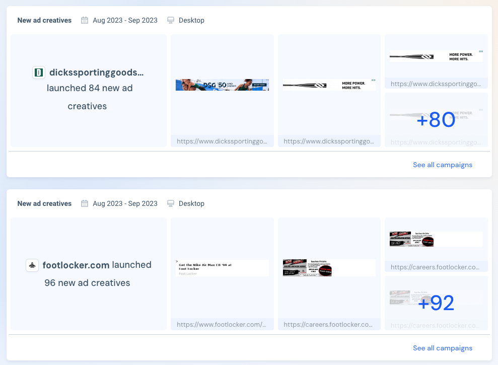 Verfolgen Sie die neuen Anzeigen Ihrer Konkurrente