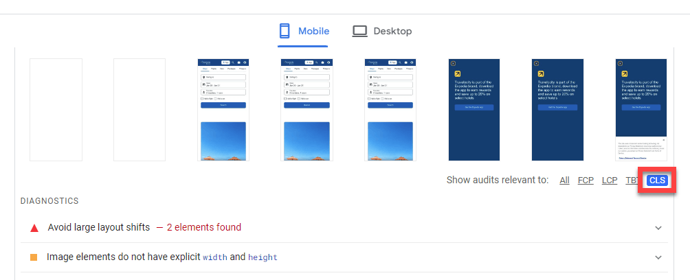 Cumulative Layout Shift issues in PageSpeed Insights