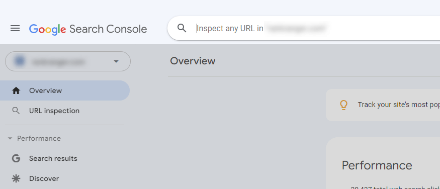 Google Search Console URL inspection tool