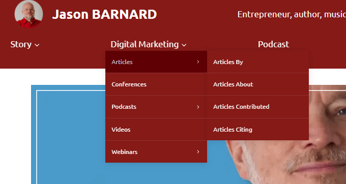 Entity page for Jason Barnard