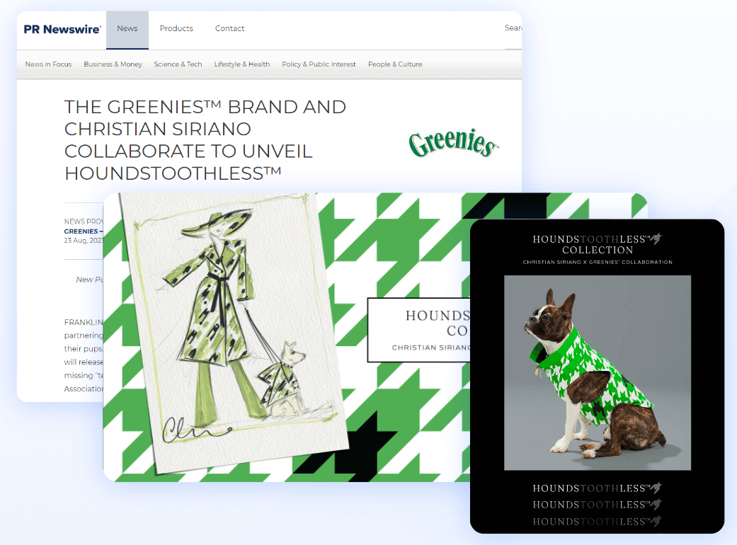 Greenies collaborates with Christian Siriano