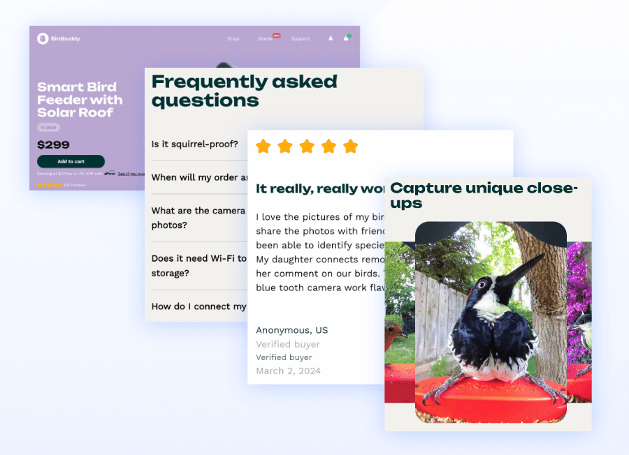 Birdbuddy landing page