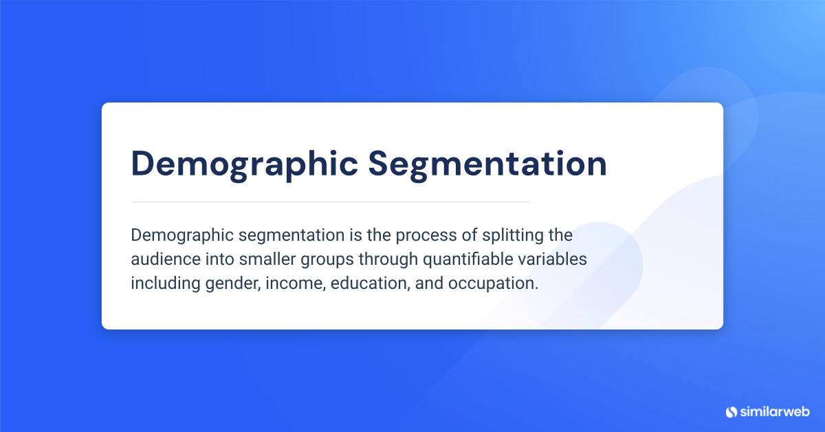 Definition of demographic segmentation