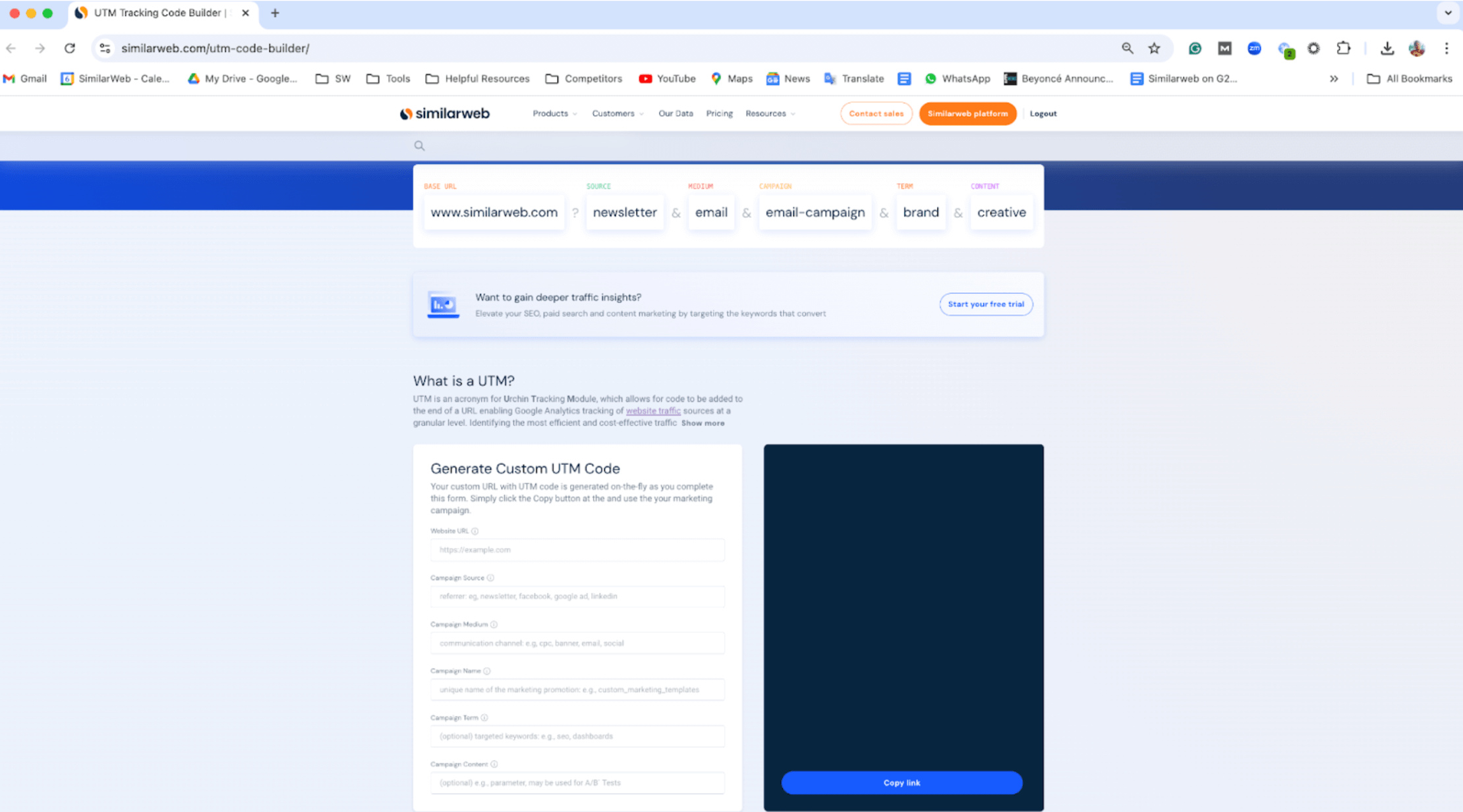 Similarweb - UTM Builder