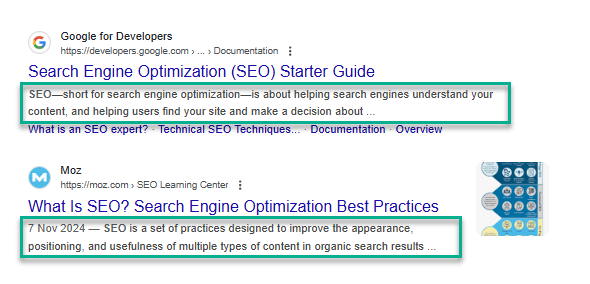 Meta description