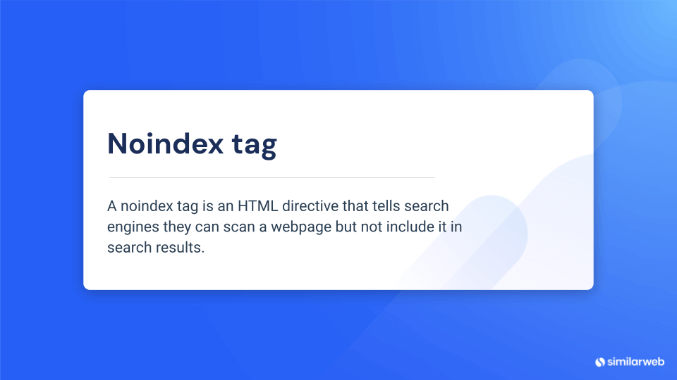 what is noindex tag