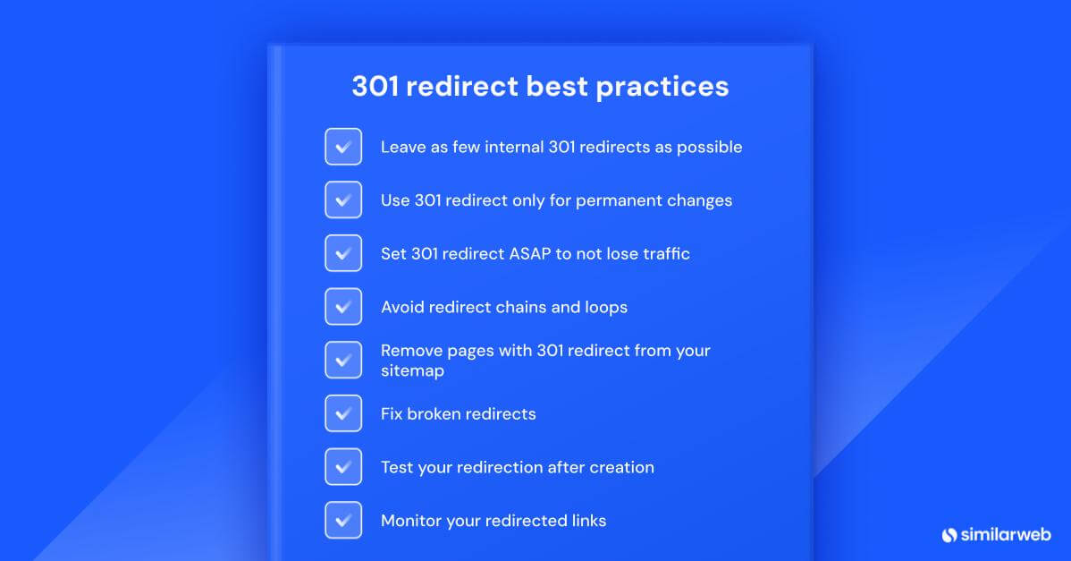 301 best practices