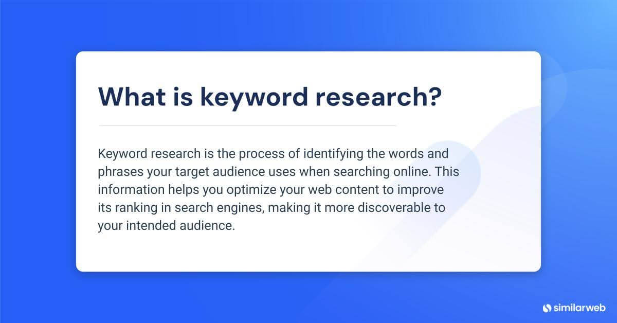 Keyword research definition