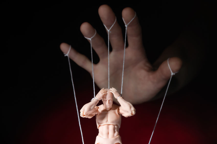 String Puppet Holding Head