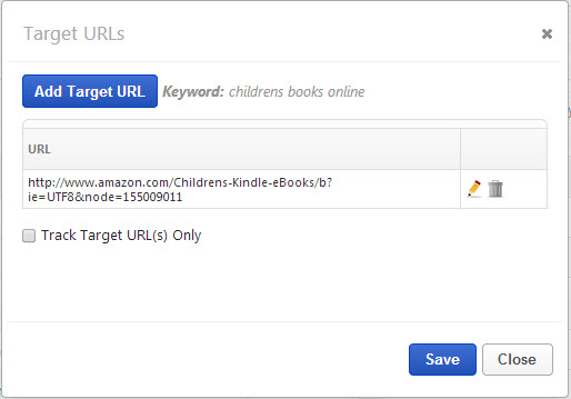 Enter a Target URL