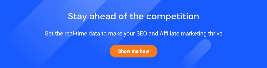 Stay ahead of the competition banner for SEO affiliate marketing