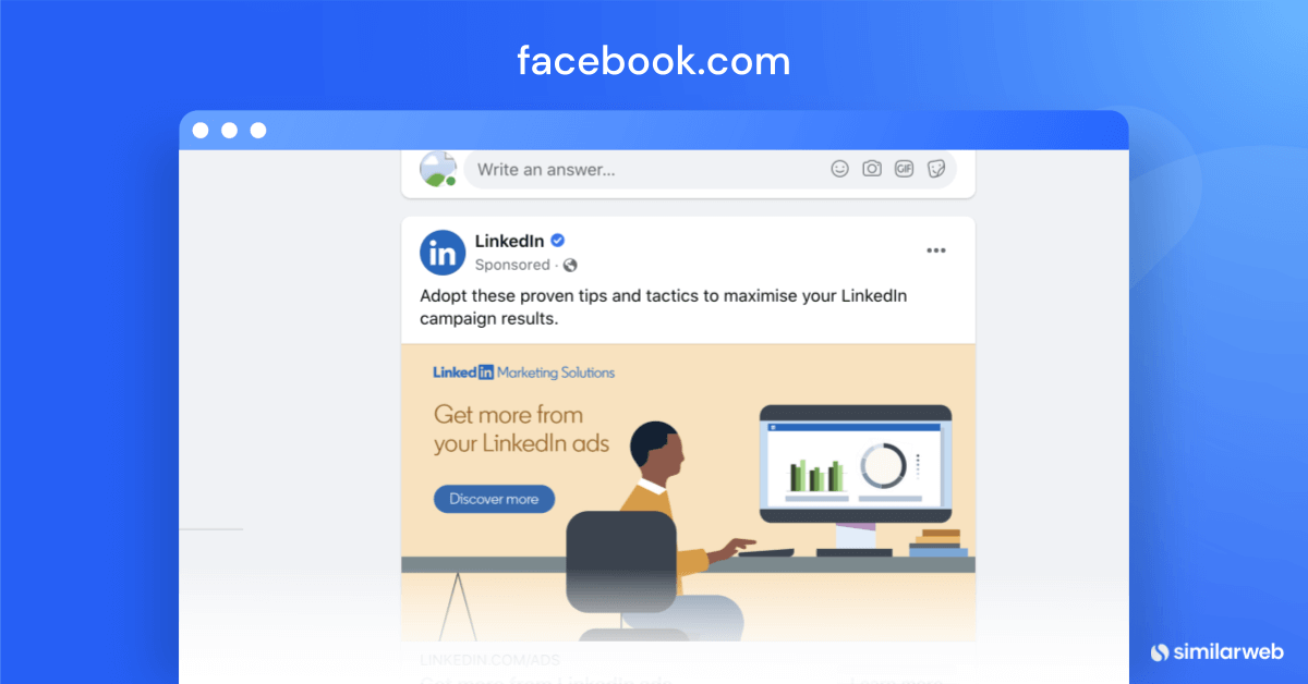 Image of a facebook ad for linkedin.com