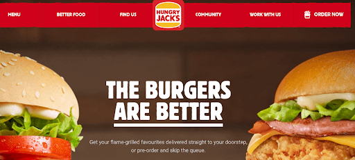 Hungry Jack’s self-assured, core brand identity is showcased as a strong brand.