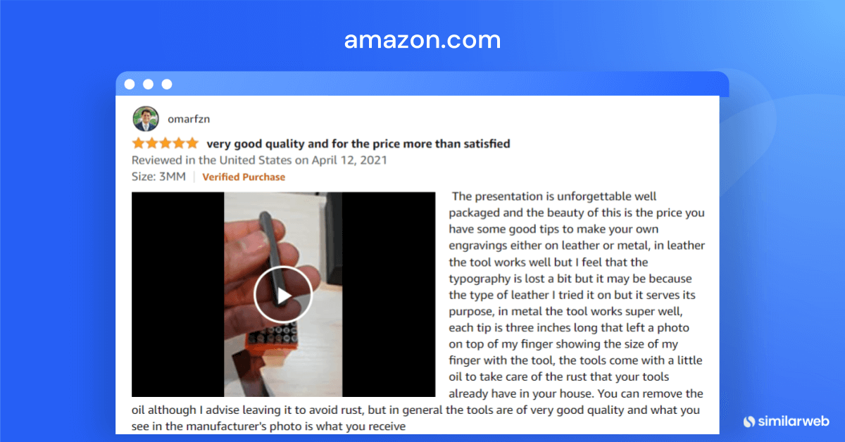 Customer reviews with video on Amazon.com