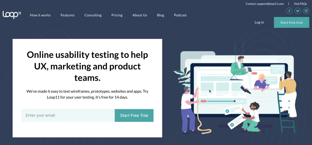 Loop11 market research tool for for UX testing